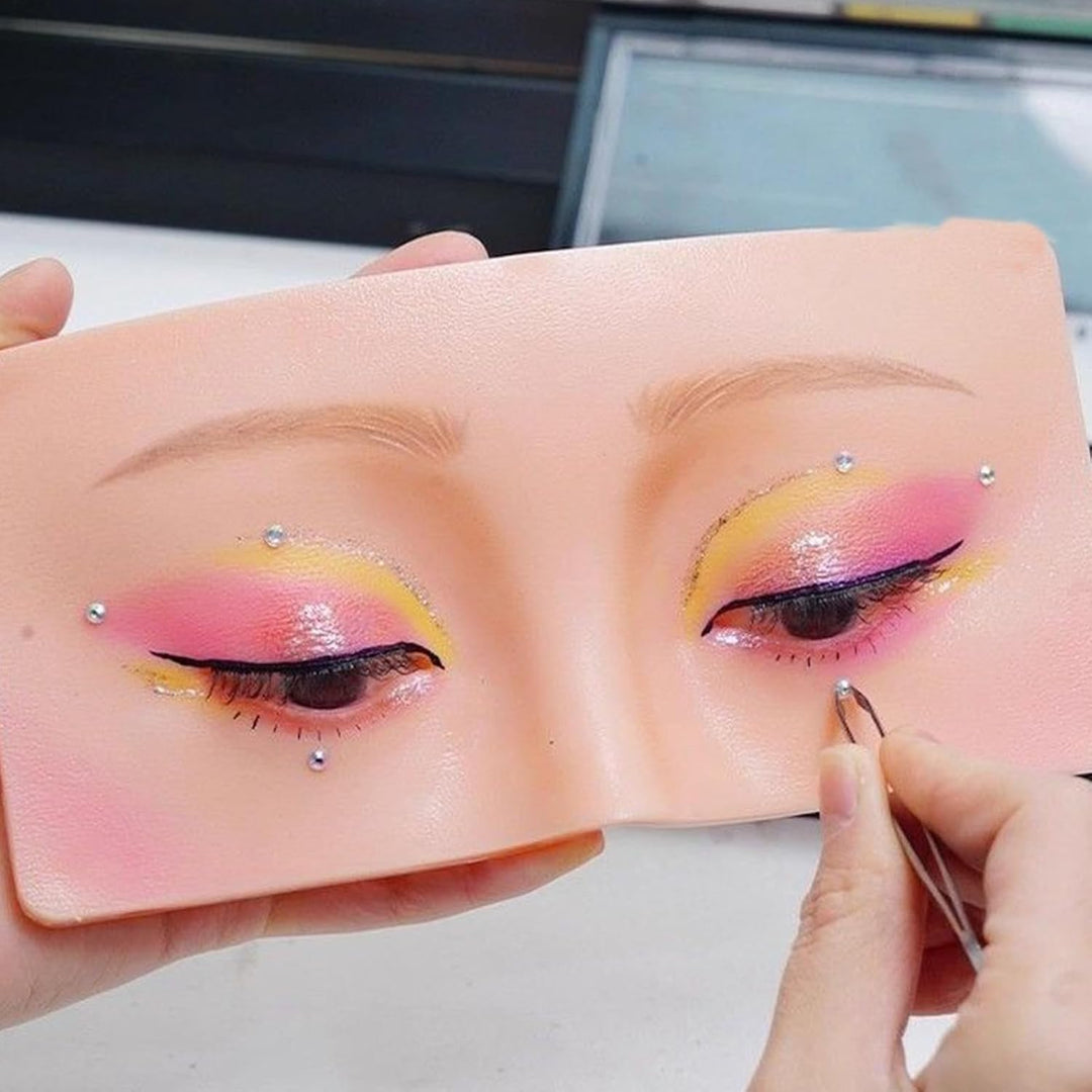 Kixolazr Augen-Make-up-Übungsbrett – realistisches Kosmetik-Make-up-Werkzeug aus Silikon – Augen-Mak