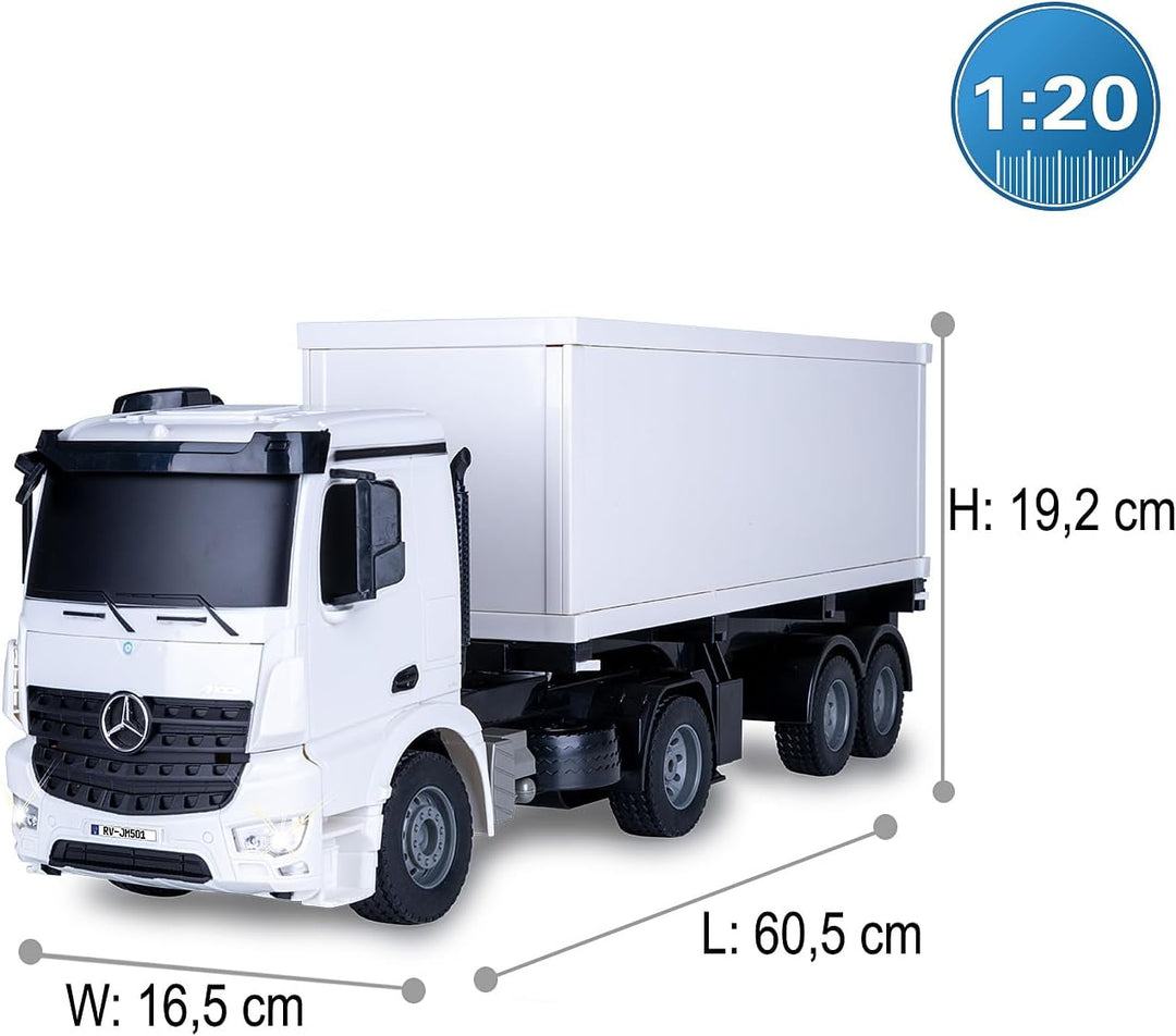 JAMARA 405148 - LKW Mercedes Benz Arocs 1: 20 2,4GHz - 2 Geschwindigkeiten, ca. 6 km/H, bis zu 30 mi