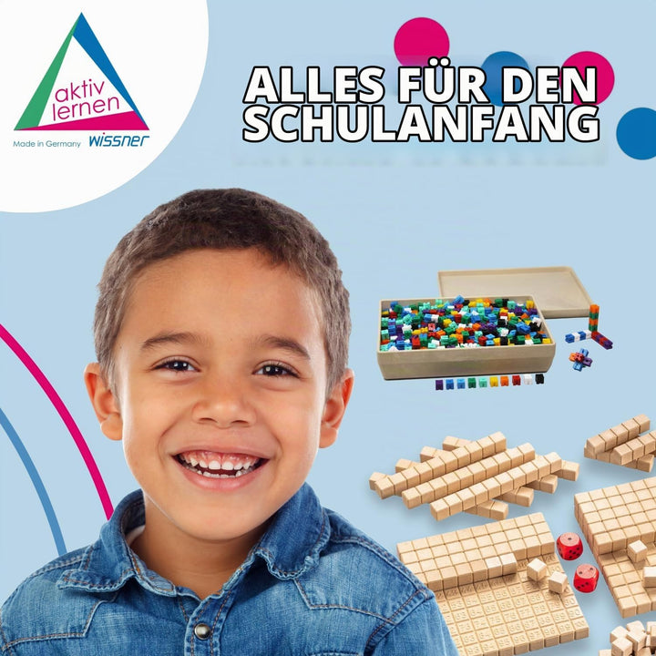Wissner aktiv Lernen - Steckgewichtswürfel in 10 Farben (1000 Stück) - RE-Plastic®