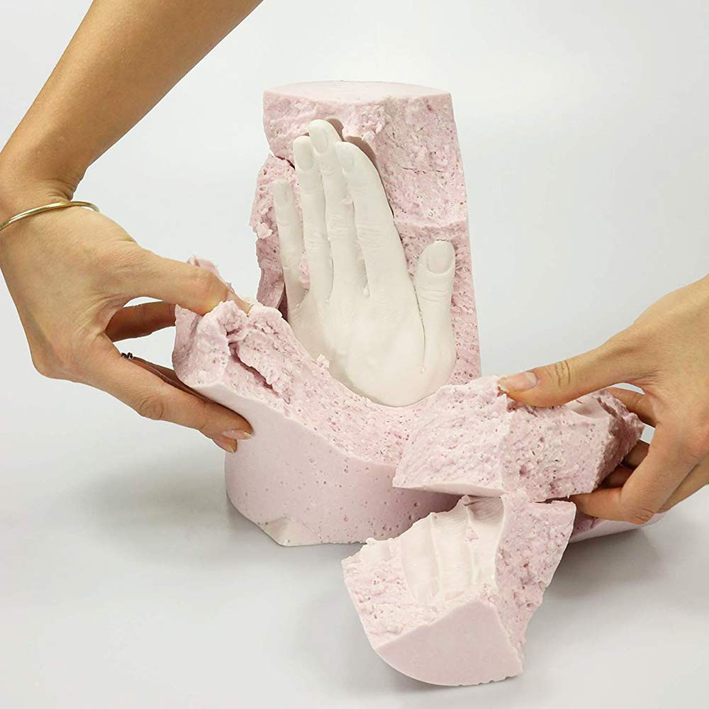Lucky Hands® 3D Abformset ohne Zubehör | Handabdruck, Gipsabdruck | Geschenkidee zum Muttertag (13 J
