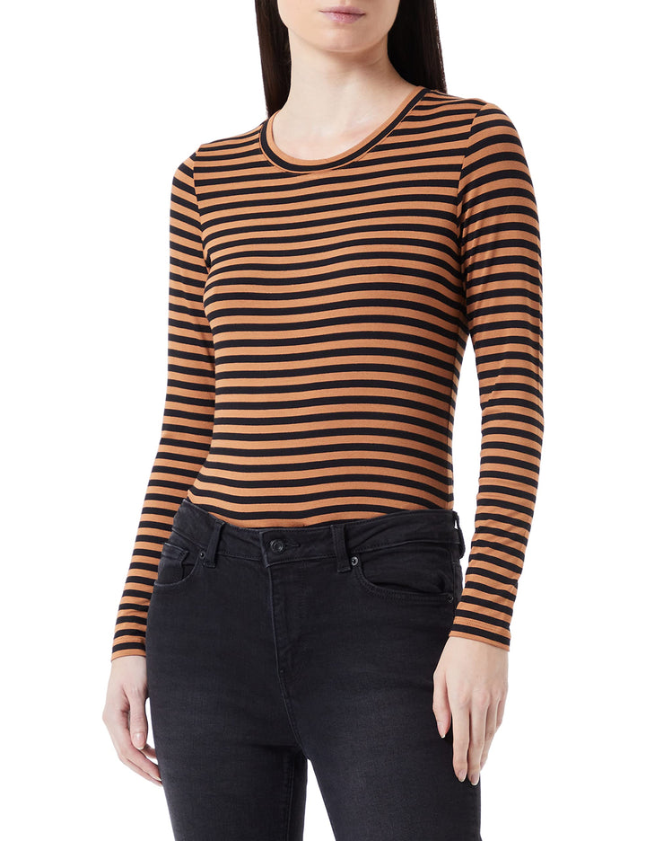PART TWO Damen Emajapw Ts T-Shirt M Argan Oil Stripe, M Argan Oil Stripe