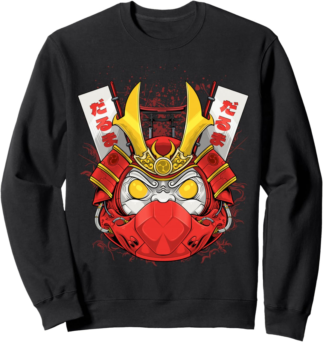 Japanisch - Daruma Glücksbringer Samurai Sweatshirt