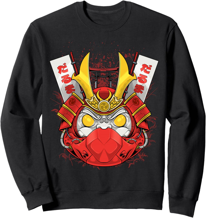 Japanisch - Daruma Glücksbringer Samurai Sweatshirt