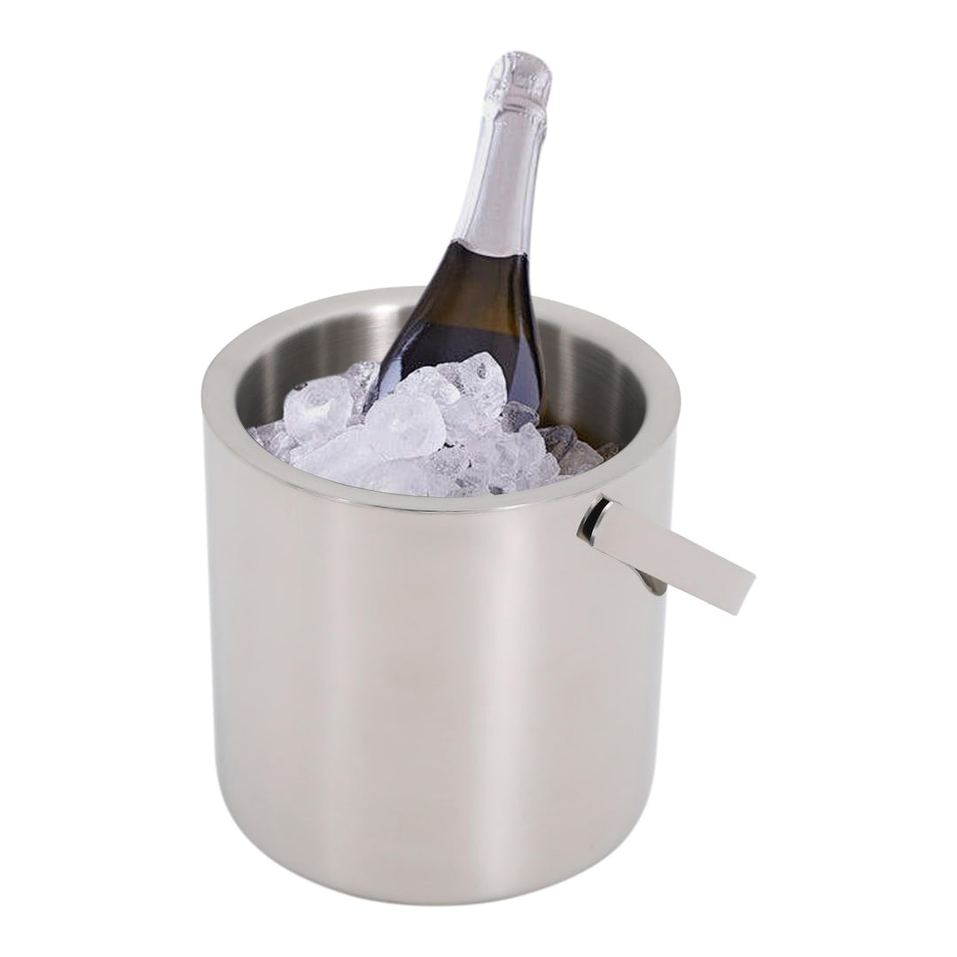 Eiswürfelbehälter mit Deckel 1,3L Edelstahl Eiskübel | Eiskübel mit Deckel aus 304 Edelstahl, doppel