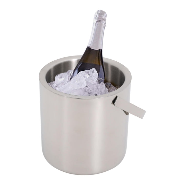 Eiswürfelbehälter mit Deckel 1,3L Edelstahl Eiskübel | Eiskübel mit Deckel aus 304 Edelstahl, doppel
