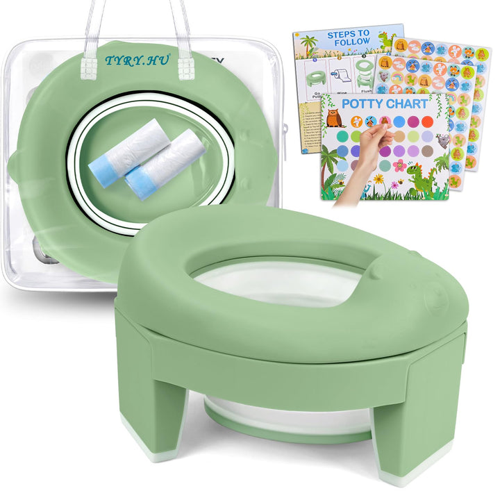 Töpfchen Toilettensitz Kinder ab 1 2 Jahre 3 in 1 Faltbarer Potty Training Seat Baby AuBen Innen Tra