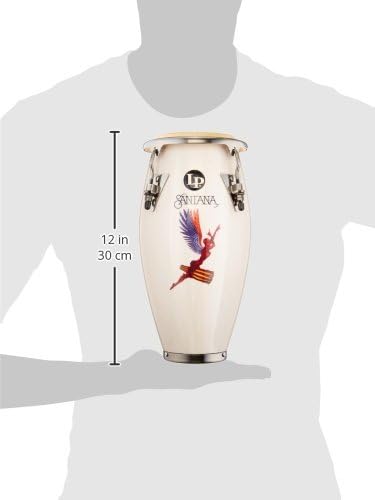 LP Latin Percussion Conga Santana Abraxas Angel LPM197-SNW weiss, brushed Nickel Hardware Santana Ab