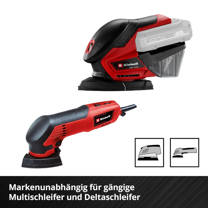Einhell Schleifpapier für Multischleifer, K60, 50-tlg. (gezackte Form, Aluminiumoxid, Klett, Bohrung