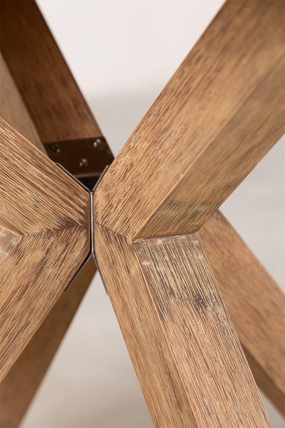 SKLUM Runder Gartentisch aus Holz Naele Ø100 cm, Ø100 Cm
