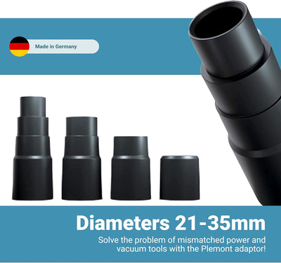 Plemont Staubsauger Adapter [2er Set] für gängige Werkstattsauger. universal Schlauchadapter zur Re