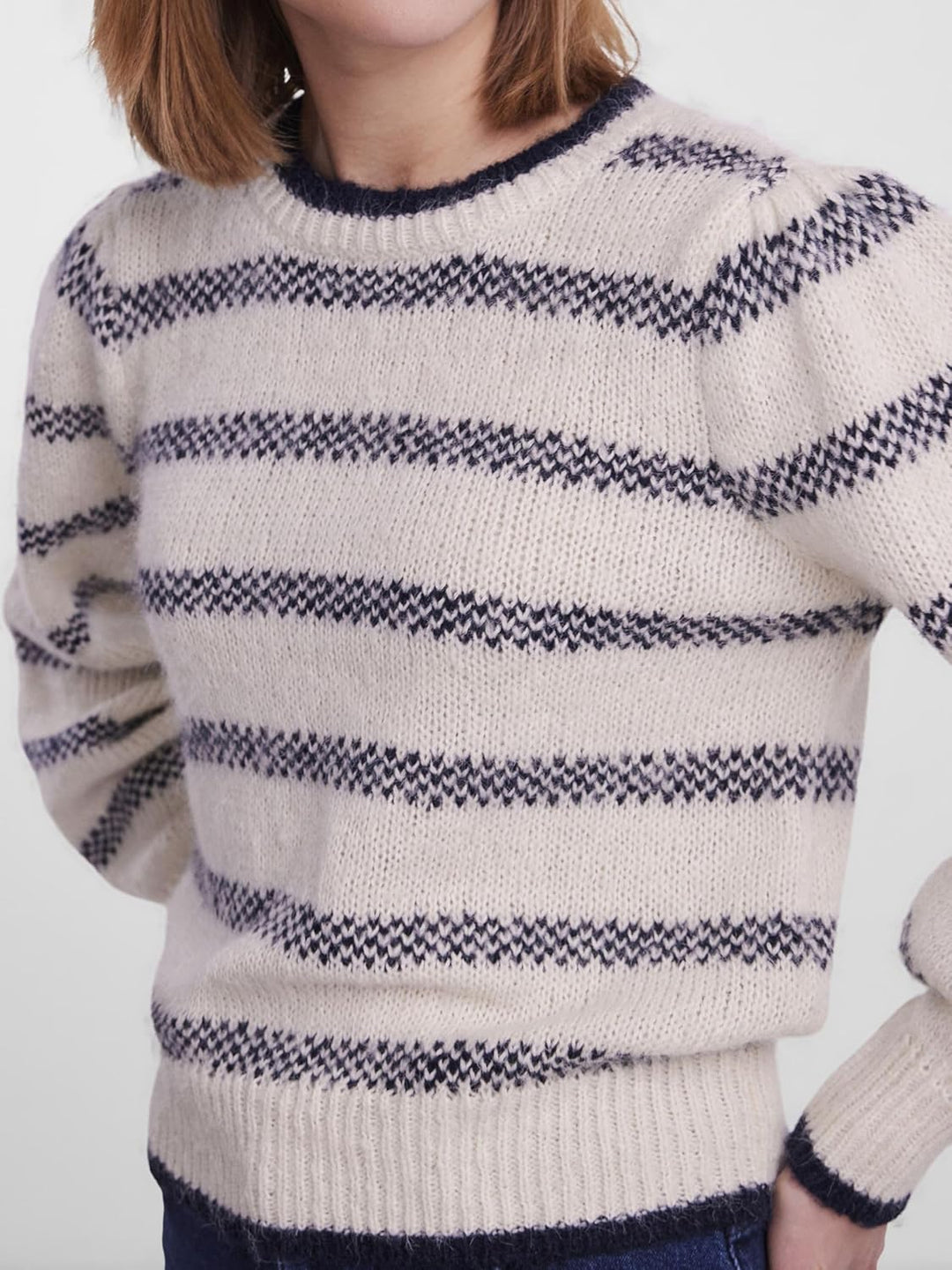 PIECES Female Strickpullover PCJADINE XS Birch, XS Birch