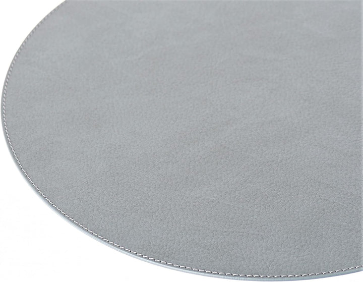 Nikalaz Oval Platzsets aus Recyceltem Leder, 4 Stück Tischsets, Tisch-Matten, Platzdeckchen 45.7 x 3