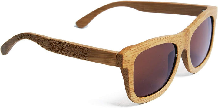 Ynport Bambus-Sonnenbrille für Herren/Damen, klassisches Design, mit Holz beschichtet, Vintage-Stil,