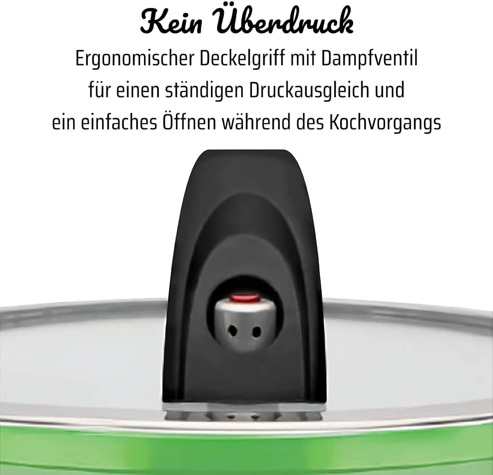 GSW Ceramica Energiespartopf — hochwertiger Kochtopf mit Deckel, ideal für energiesparendes Kochen,