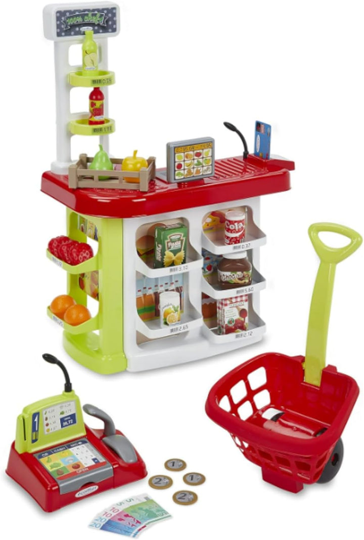 Toys Ecoiffier – 1691 – Kassenausgang Supermarkt 3-in-1 mit Verkaufszubehör – Nachahmungsspiel – ab