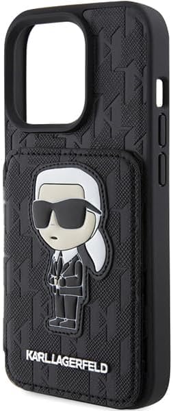 CG MOBILE Karl Lagerfeld Saffiano Hartschale mit Kartenfach für iPhone 15 Pro