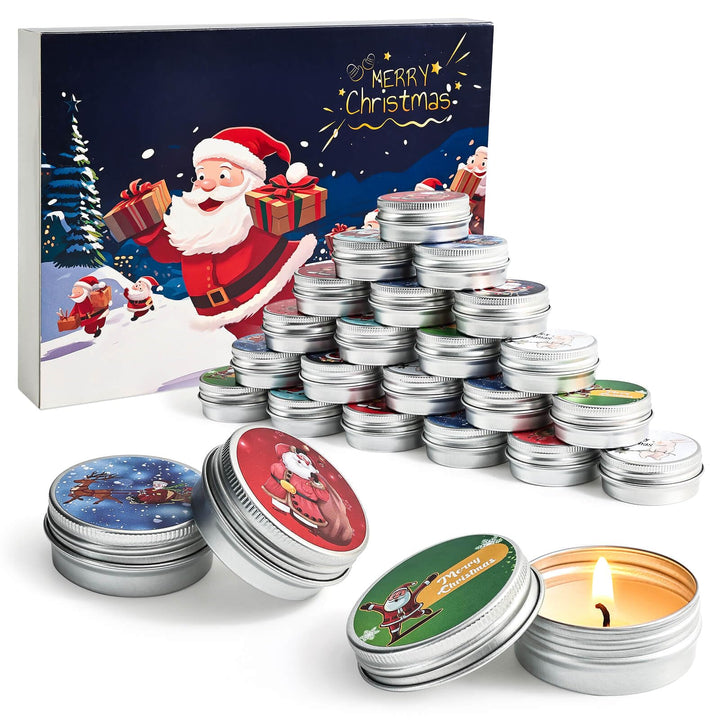 Moyel 24 Stück Adventskalender Kerzen 2025 Adventskalender 2025 Frauen Romantische Weihnachtskalende