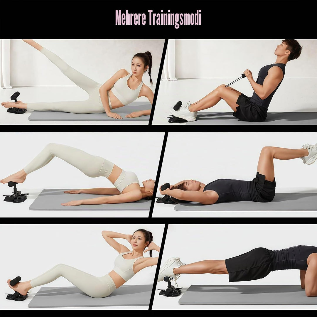 Tragbare Sit Up Bar, Selbstsaugung Sit Up Hilfe, Situp Trainingsgerät mit Drie Saugnäpf, Sit-Ups Ass