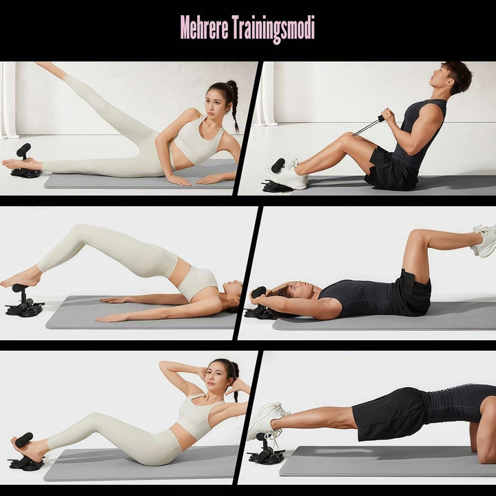Tragbare Sit Up Bar, Selbstsaugung Sit Up Hilfe, Situp Trainingsgerät mit Drie Saugnäpf, Sit-Ups Ass