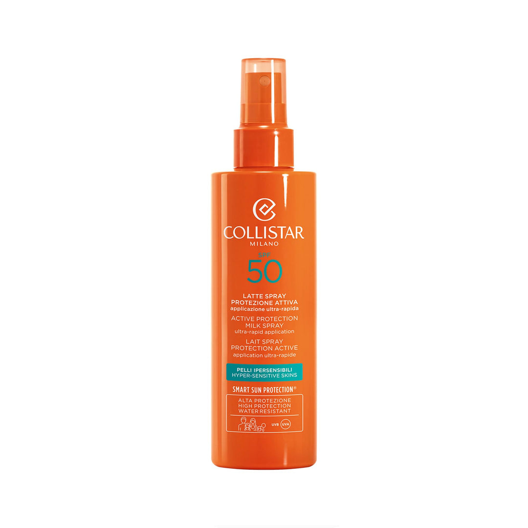 Collistar aktive Spray-Sonnenschutzmilch für hypersensible Haut, LSF 50, ideal für empfindliche/reak