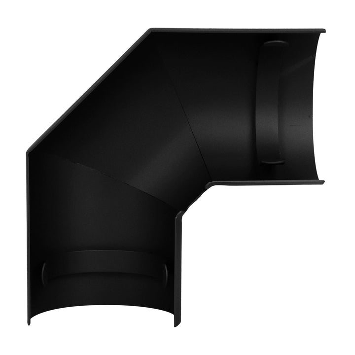 LANZZAS Ofenrohr Thermoschutz/Hitzeschild Bogen 90° seitlich - im Durchmesser Ø 150 mm - Farbe: schw