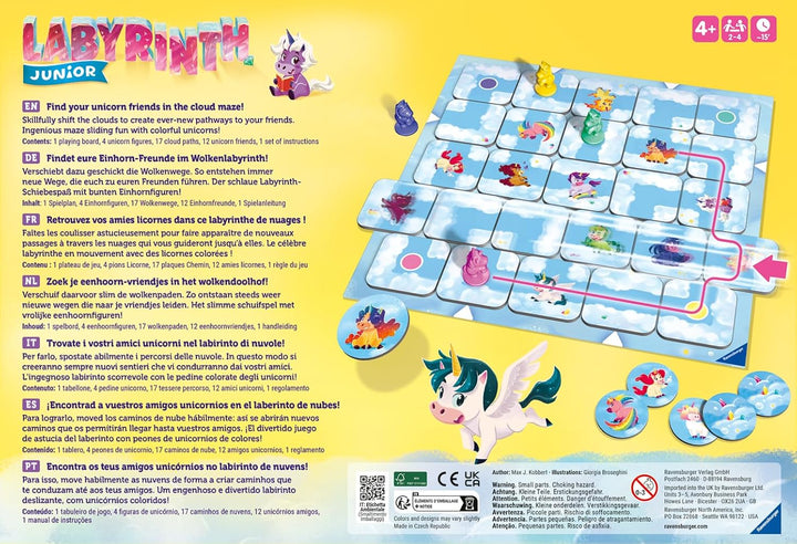 Ravensburger® 23046 - Einhorn Junior Labyrinth - Familienklassiker für die Kleinen, Spiel für Kinder