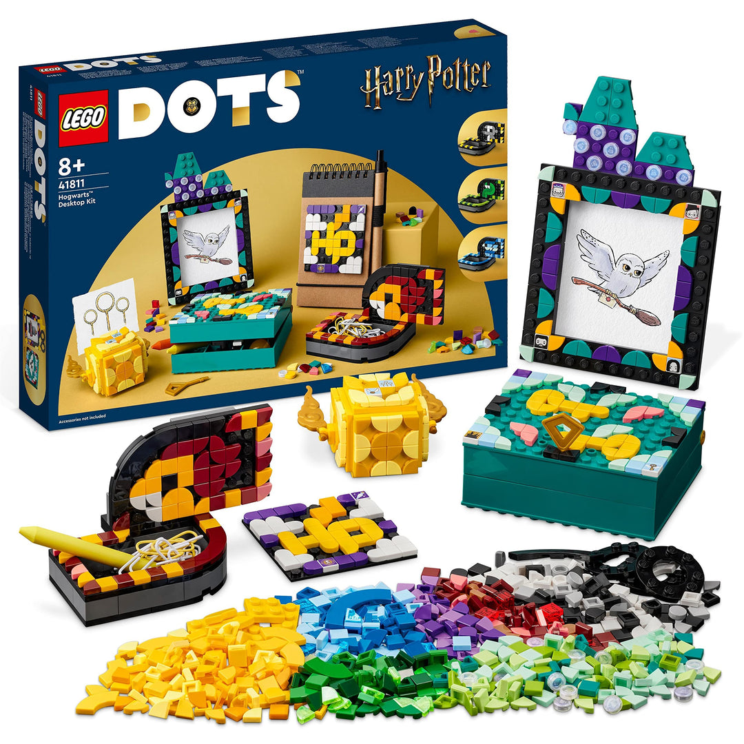 LEGO 41811 DOTS Hogwarts Schreibtisch-Set, DIY Harry Potter Zubehör für die Schule, Bastelset-Deko u