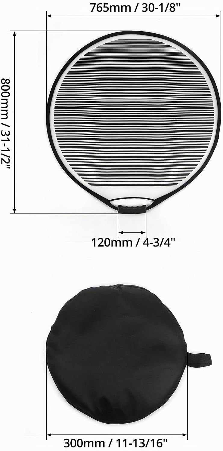 QWORK® Ausbeulwerkzeug 80cm, Dellenreflektorboard, mit Tasche, Faltbar, für Fix Karosserie Tür Kratz