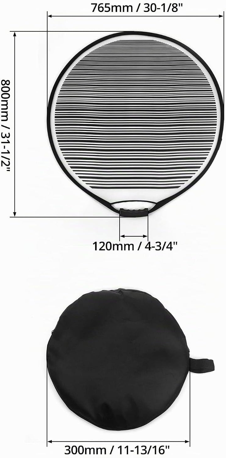 QWORK® Ausbeulwerkzeug 80cm, Dellenreflektorboard, mit Tasche, Faltbar, für Fix Karosserie Tür Kratz