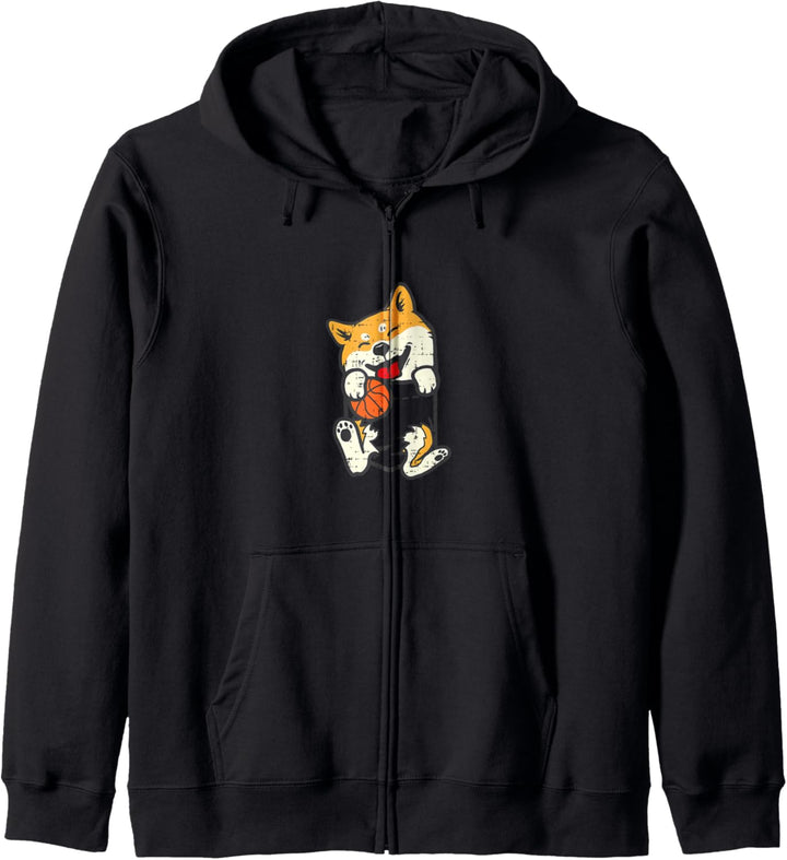 Pocket Shiba Inu Basketball Cute Baller Dog Men Women Kids Kapuzenjacke