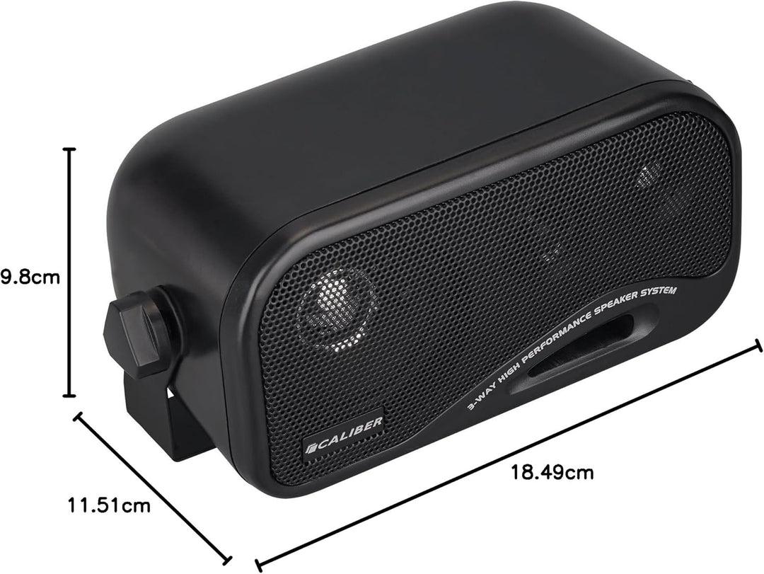 Caliber Lautsprecher Auto - 2er Set Auto Boxen - Koaxial Lautsprecher 3-Wege - Max. 120 W - 80 W RMS