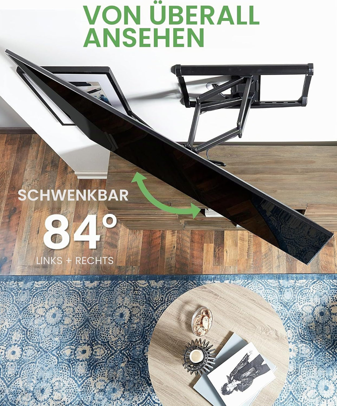 SANUS OLF24 Wandhalterung für Fernseher mit 94 cm - 228,6 cm (37 - 90 Zoll) bis zu 68 kg (20 Pfund)