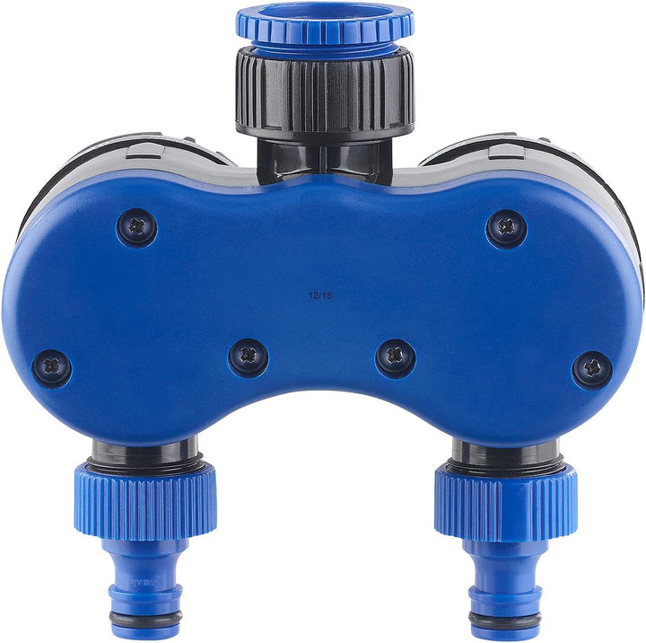 Royal Gardineer Wasser Timer: 2-Fach-Wasserverteiler mit mechanischer Bewässerungsuhr, bis 120 Min.