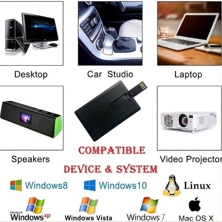USB-Speicherstick, 8 GB, 10 Stück, Kreditkarten-Design Schwarz 2 GB