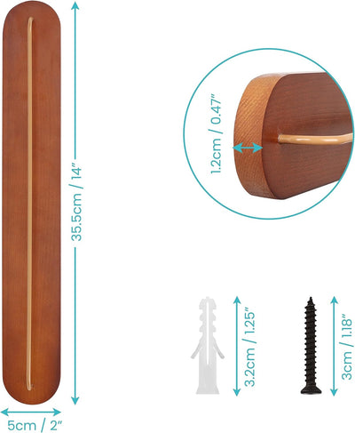Kurtzy 3er Pack Brillenhalter Wand Hänge Organizer aus Holz - Aufbewahrung Hängend Brillen Organizer