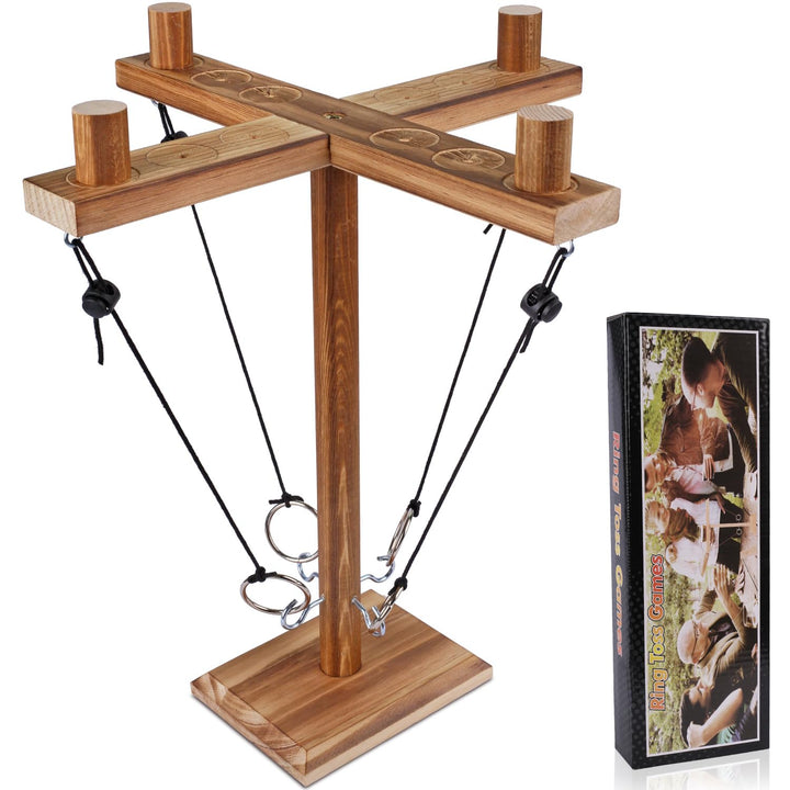 RNHDLY Ring Toss Hook und Ring Indoor, Toss Haken und Ring Spiel, Ring Toss Game Ringwurfspiel Erwac