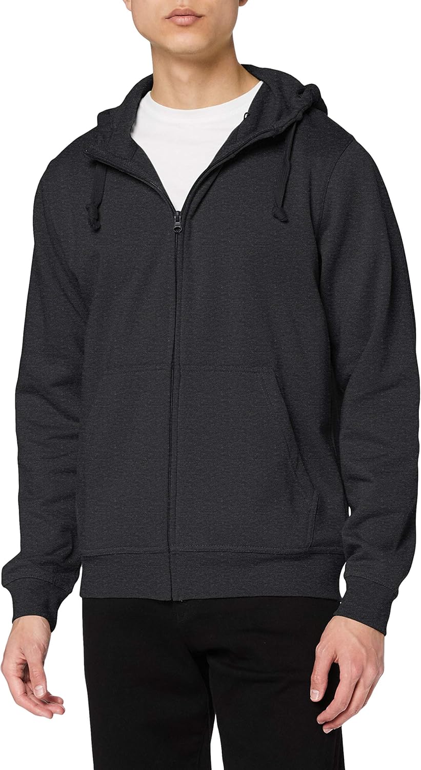 CliQue - Herren Kapuzen-Sweatjacke 'Basic Hoodie' / anthrazit meliert (955), S