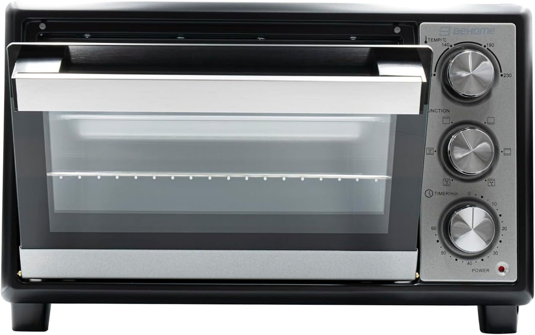 BEHOME Elektrischer Ofen mit Umluft, klein, 20 l, Temperatur bis zu 230 °, Timer 60 min, elektrische