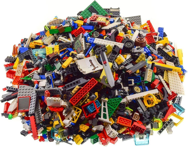 4 Kg Lego Steine ca. 2800 Teile bunt gemischt z.B. Räder Platten Fenster etc.