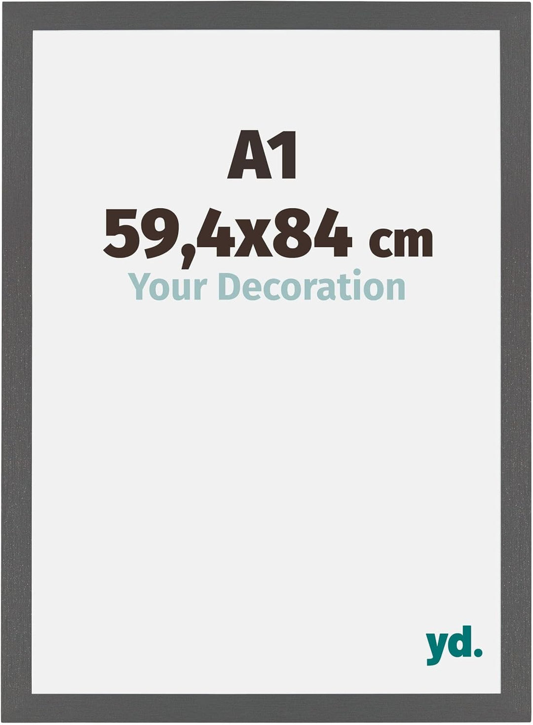 yd. Your Decoration - Bilderrahmen DIN A1 59,4x84 cm - Bilderrahmen aus MDF mit Acrylglas - Antirefl