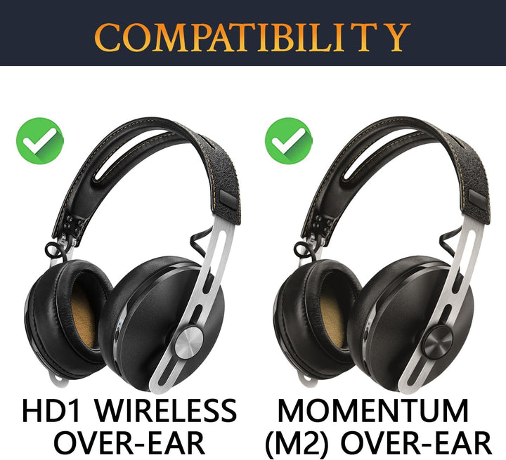 SOULWIT Lammfell Ersatzpolster Ersatz Ohrpolster für Sennheiser Momentum 2.0 (M2)/HD1 Wireless Over/