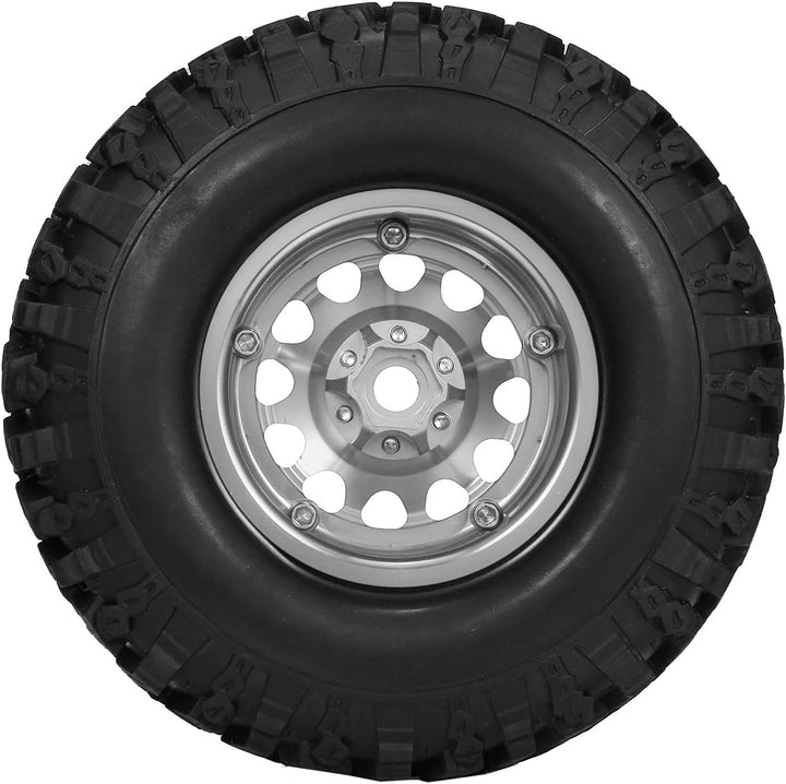 Goolsky 2 STÜCKE High Grip 2,2 Zoll RC Gummireifen Legierung Beadlock Felgen Rad Upgrade Teile Kompa