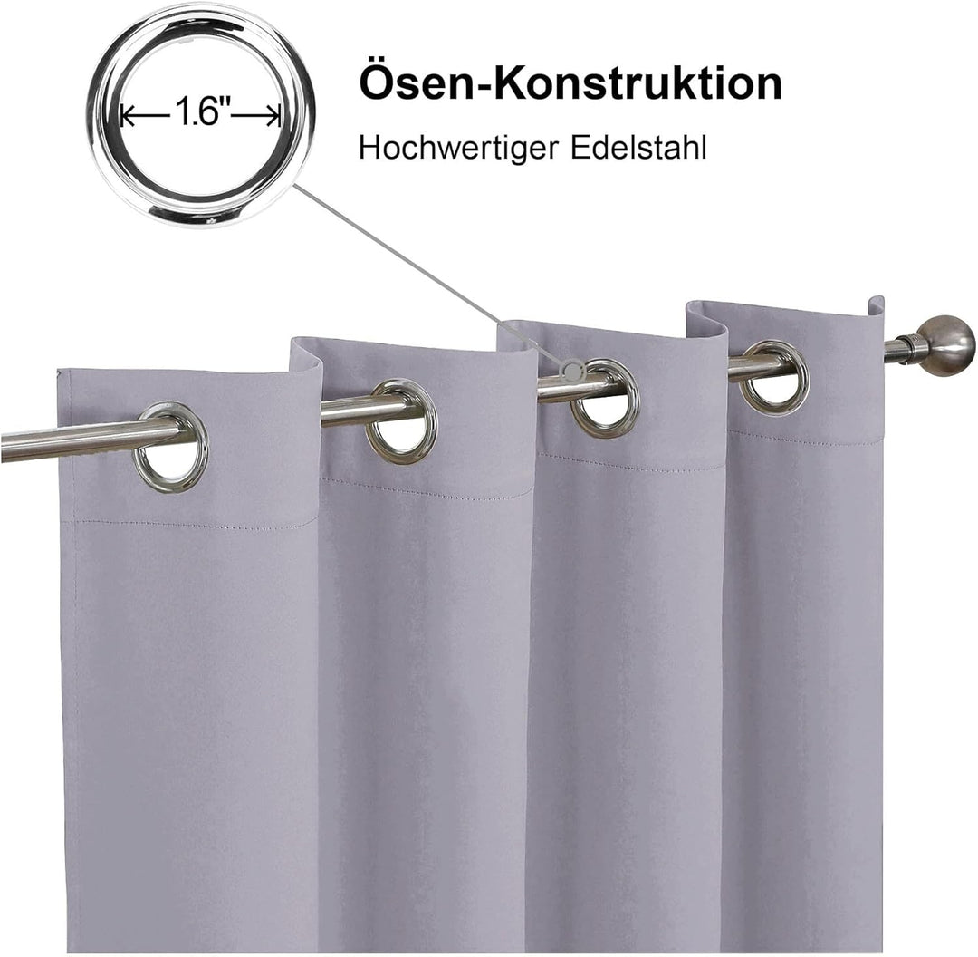 CUCRAF Verdunklungsvorhang für Schlafzimmer, Kinderzimmer Gardinen Verdunkelung Thermovorhang Blickd