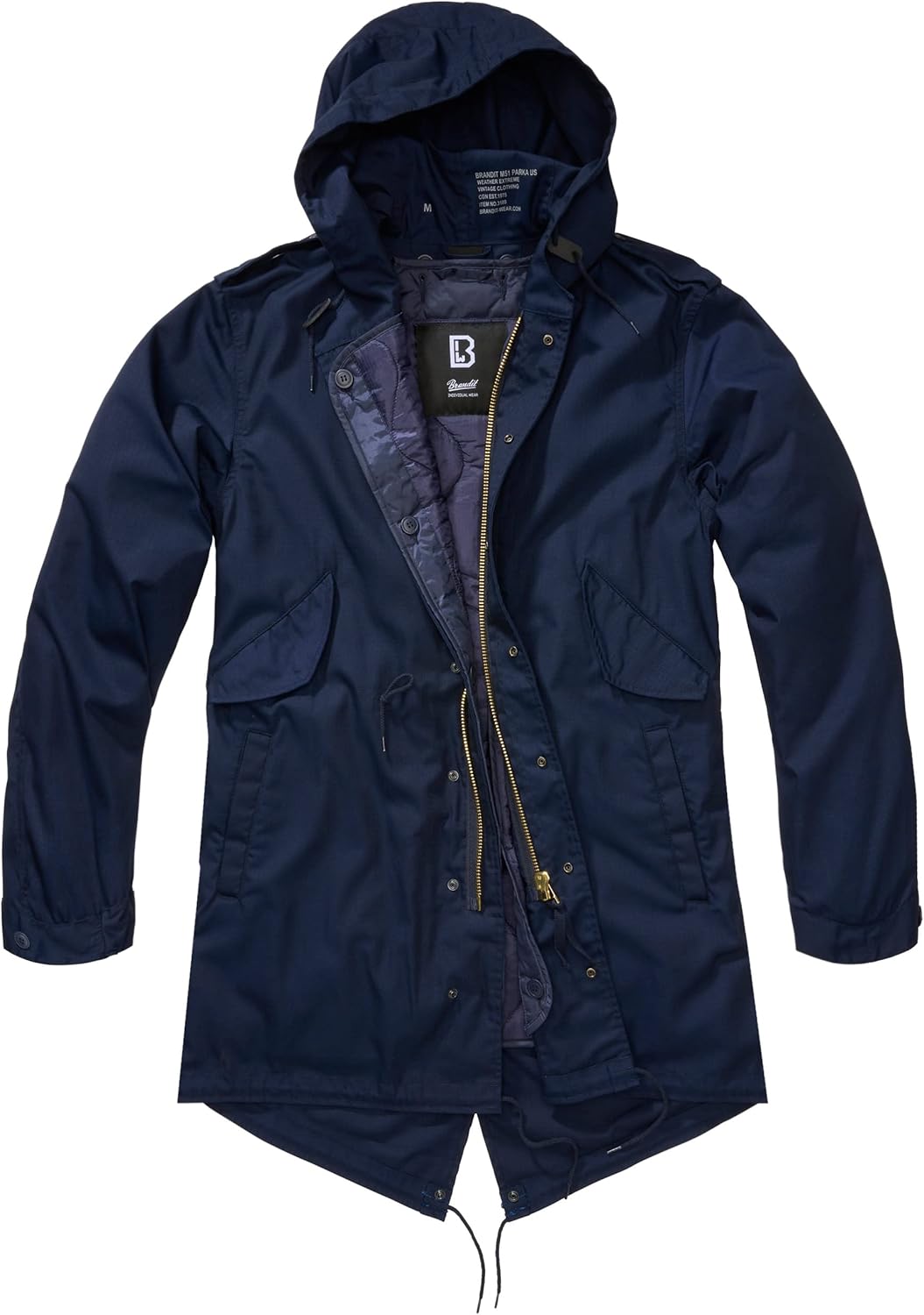 Brandit M51 US Parka M Deluxe Ripstop Navy, M Deluxe Ripstop Navy