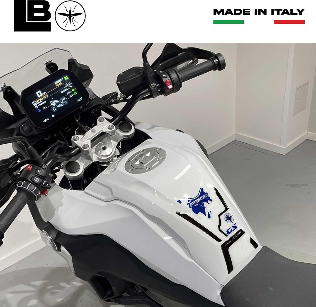 LABELBIKE 3D Aufkleber Motorrad Tankpad kompatibel mit BMW | F800 GS 2024, Harzschutz, Kratzfestigke