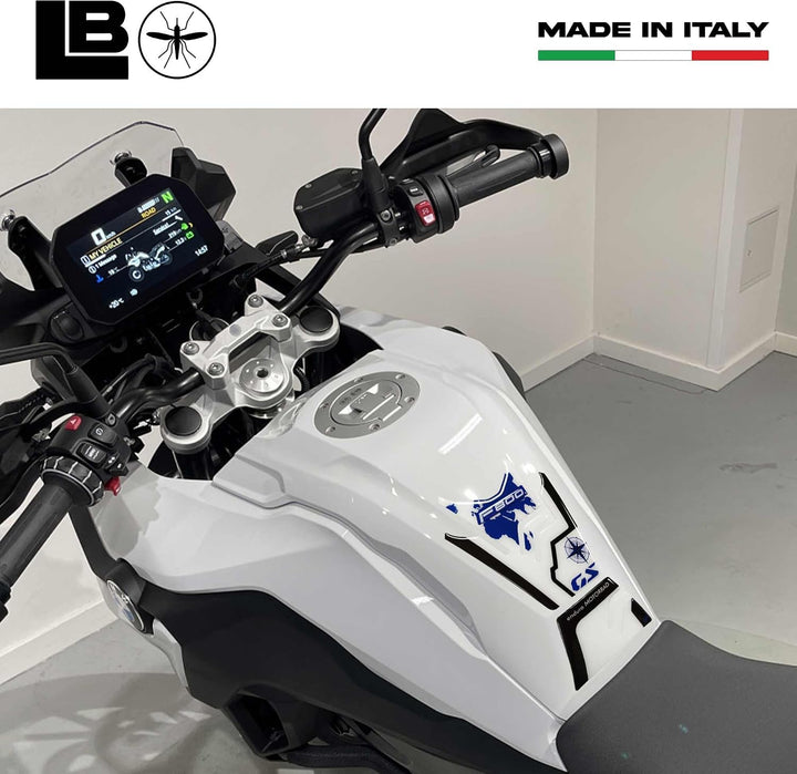 LABELBIKE 3D Aufkleber Motorrad Tankpad kompatibel mit BMW | F800 GS 2024, Harzschutz, Kratzfestigke
