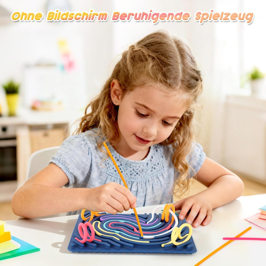 ddLUCK Sensorik Spielzeug Activity Board, Silikon Sensory Toys Fidget Spiel Zur Autismus, Stress, AD