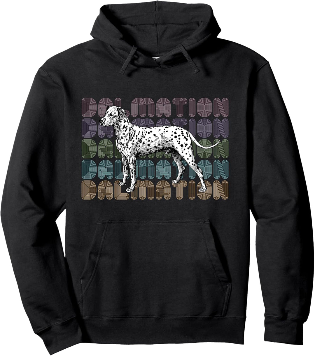Dalmation Hund Vintage Illustration Pullover Hoodie