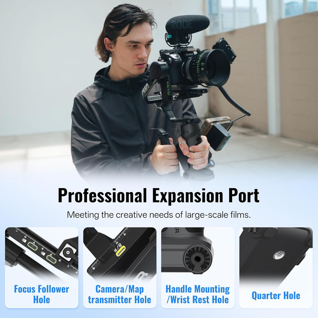 ZHIYUN CINEPEER Crane 4E Gimbal für DSLR-und Spiegellose Kamera, 3-Achsen Stabilisator Gimbal, Leich