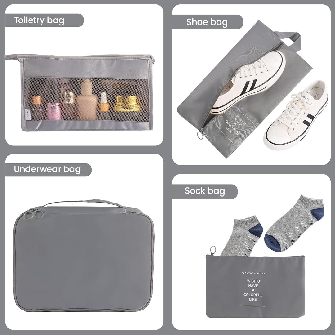MosaiRudo 8-teilig Koffer Organizer Set, Packing Cubes, Packwürfel für Urlaub & Business,Reise Organ